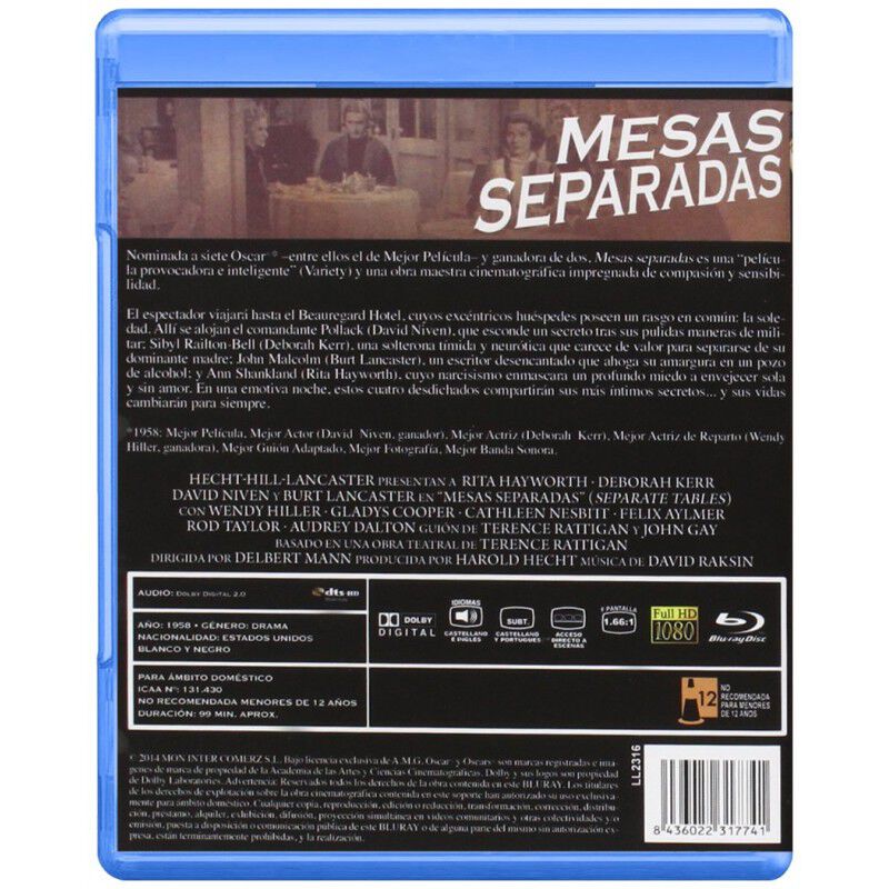 Mesas Separadas [blu-ray] (1958) Separate Table... image number null