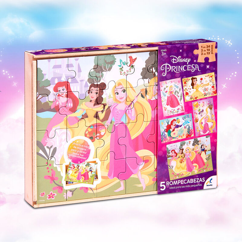 Rompecabezas 5 en 1 de Princesas para Ni&ntilde;os image number null