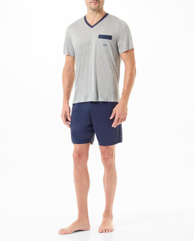 Pijama Liso para Hombre Gris image number null
