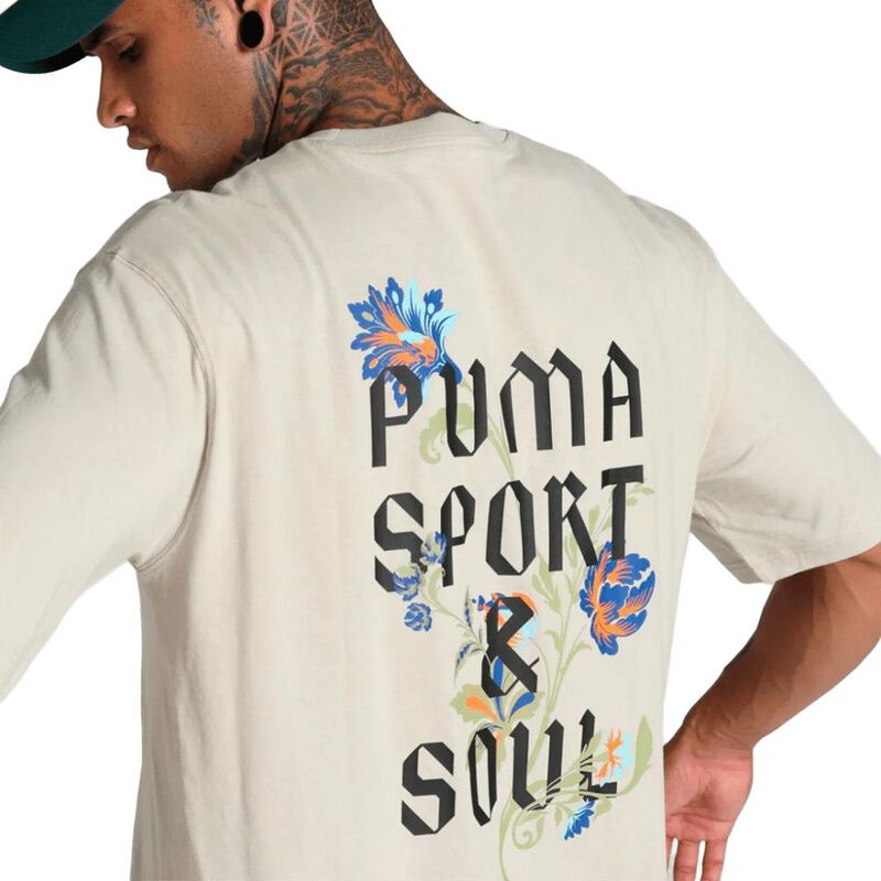 Playera Puma Floral Sport Boxy Para Hombre image number null
