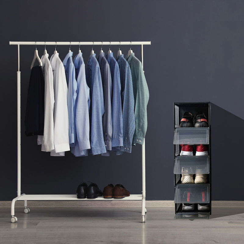 Zapateras Apilables Premium Alexa Negro  4 Pack image number null