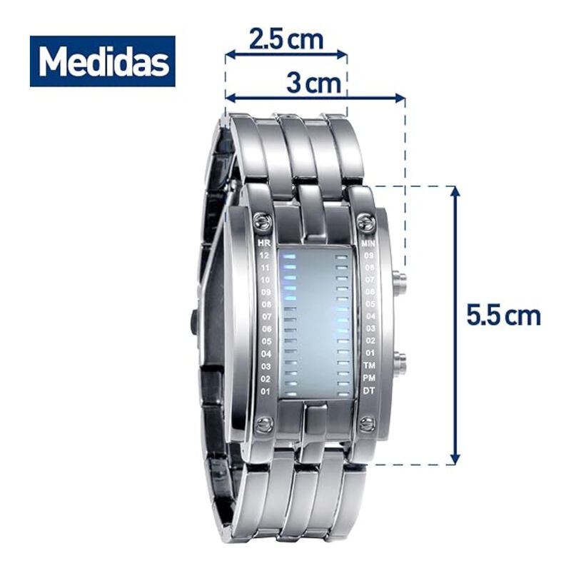 Reloj  Binario LED para Hombre Bluelander image number null
