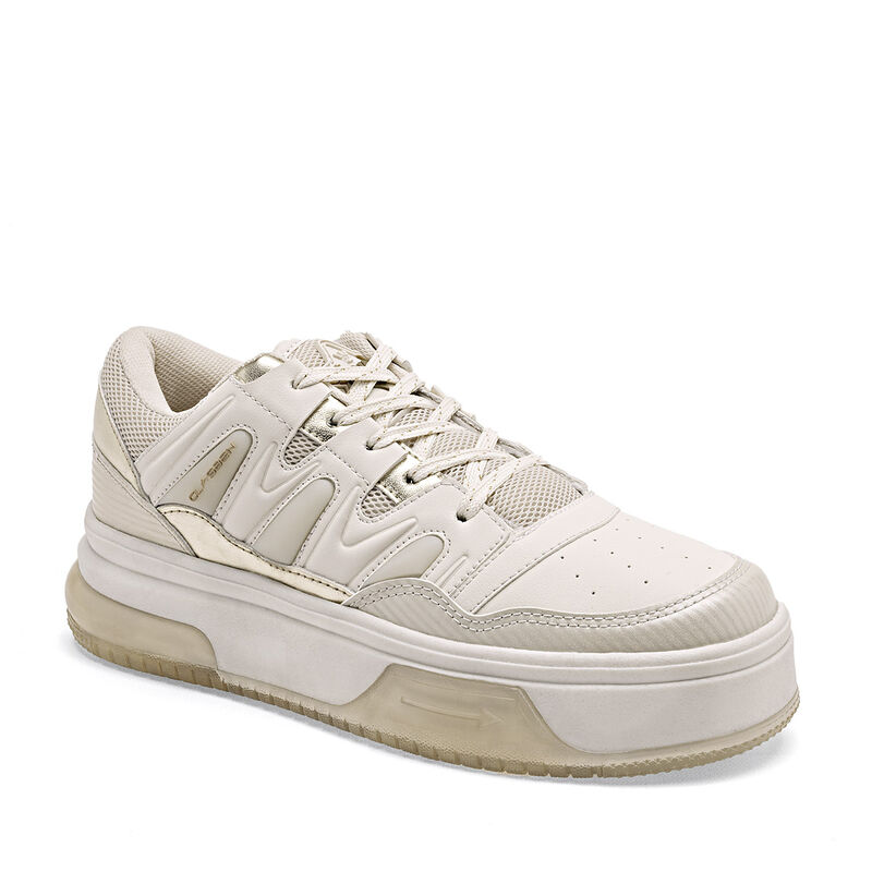 Clasben Tenis urbano para mujer beige dorado image number null