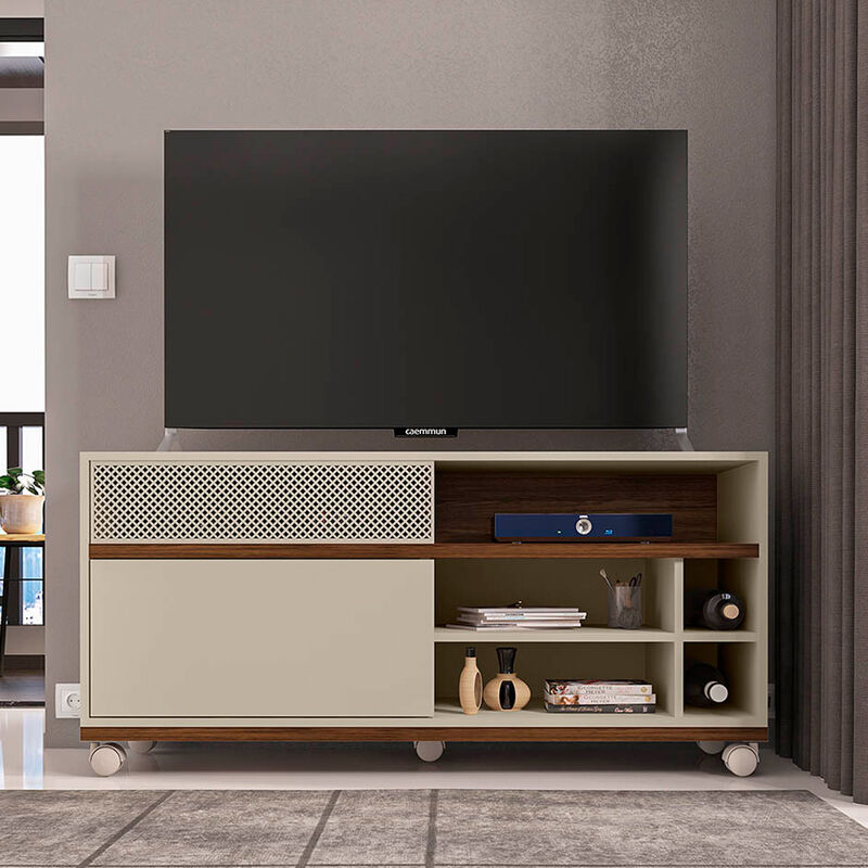 Mueble Para Tv Slide Hasta 50 Pulgadas Off Whit... image number null