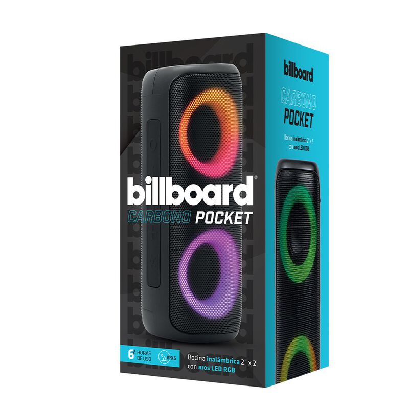 Billboard Bocina Inal&aacute;mbrica Pocket Rgb Negro 2... image number null