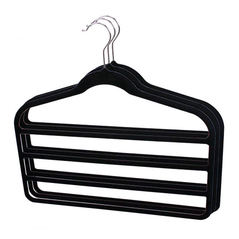 Set de 3 Ganchos para Pantal&oacute;n color Negro image number null