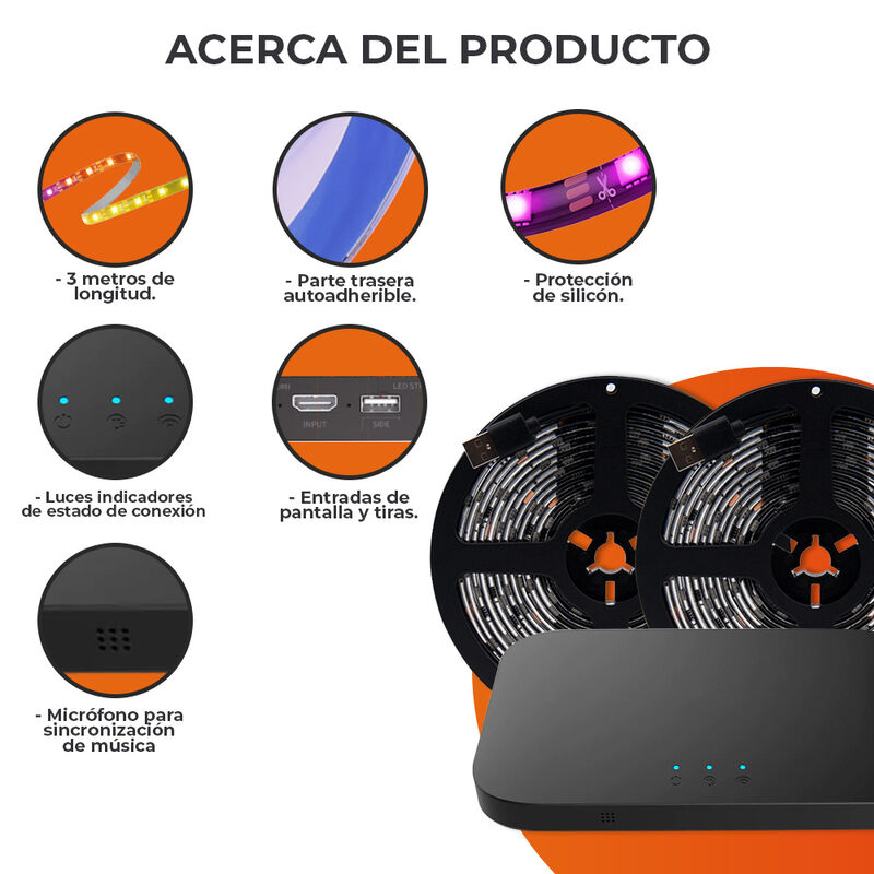 Kit Tira LED para TV Inmersión Inteligente Wi-F... image number null