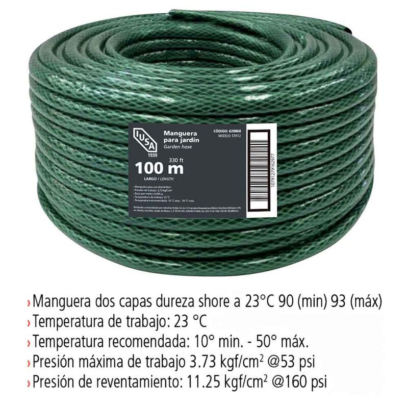 Rollo De Manguera Flexible Tricapa, Iusa, 100 M... image number null