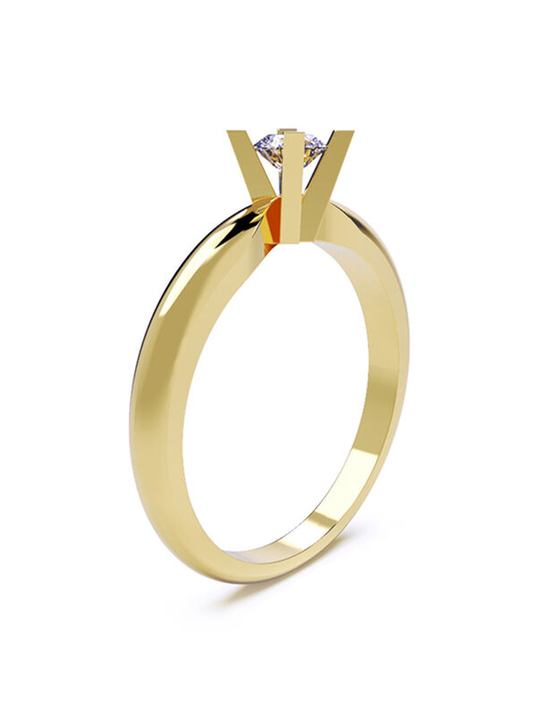 Anillo de Compromiso de 14K con Diamante de Lab... image number null