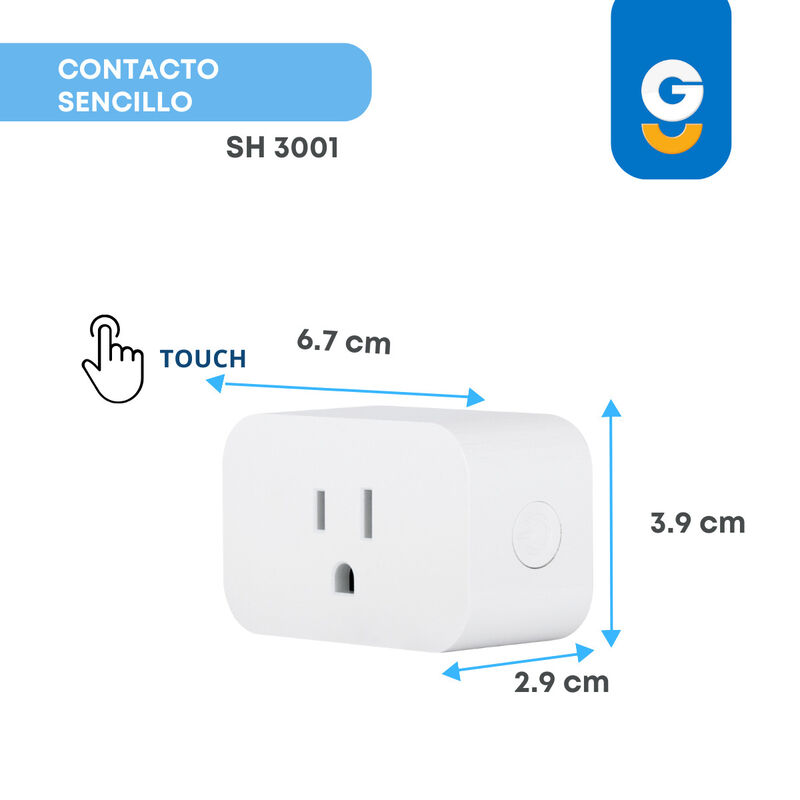 Pack 2 piezas Enchufe Inteligente Sencillo Smar... image number null