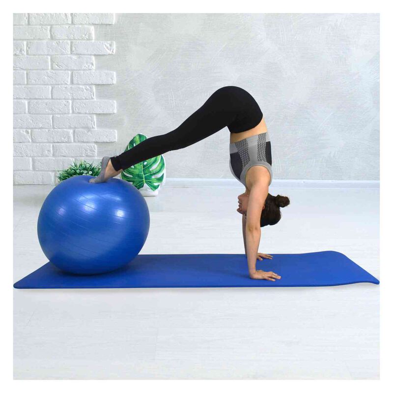 Pelota Pilates Yoga Azul 60 Cm Fitness + Bomba ... image number null