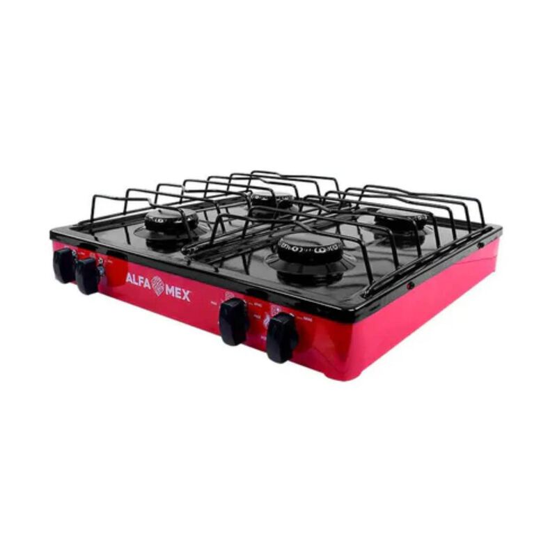 Parrilla de Gas Alfamex 4 Quemadores Roja 311 image number null