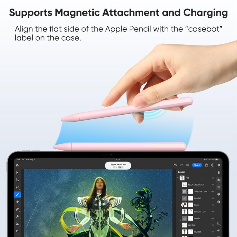 Funda De Silicona Para El Apple Pencil Pro Y El... image number null