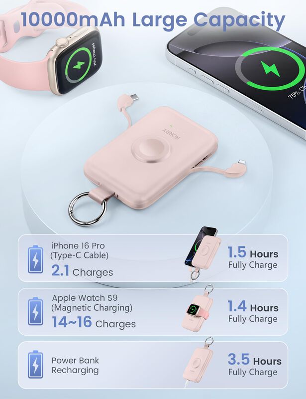 Cargador Port&aacute;til Power Bank Rorry 10000 Mah Pd... image number null