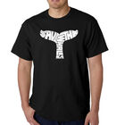 Camiseta Word Art Para Hombre - Save The Whales - Negro