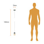 Lámpara Colgante LED de Cristal 1.50 m de Altura, 5.5 W, Luz Cálida Brillante, No atenuable