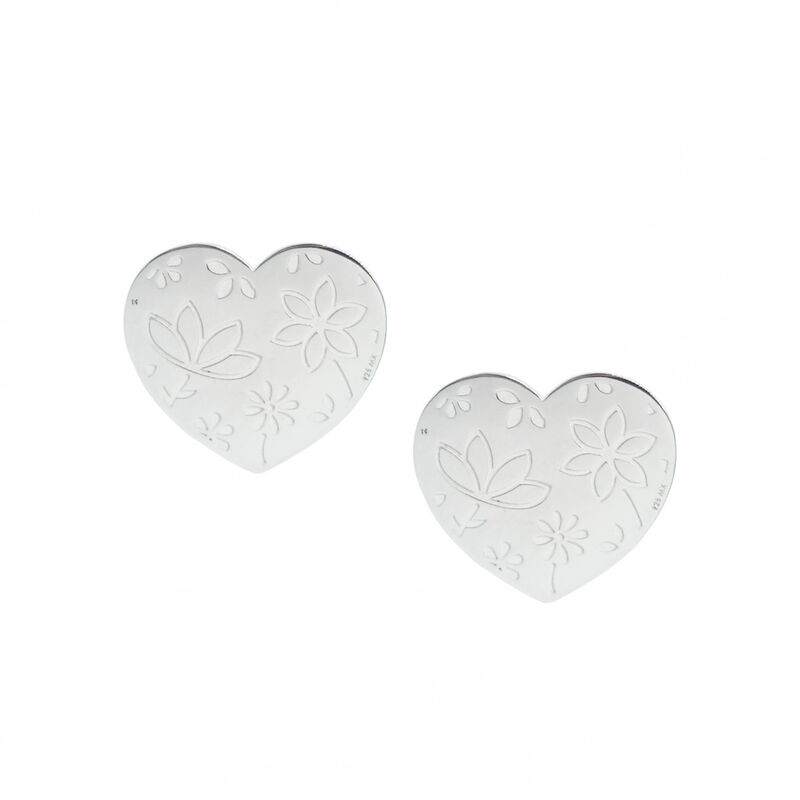 Broqueles Coraz&oacute;n Querer de Plata image number null