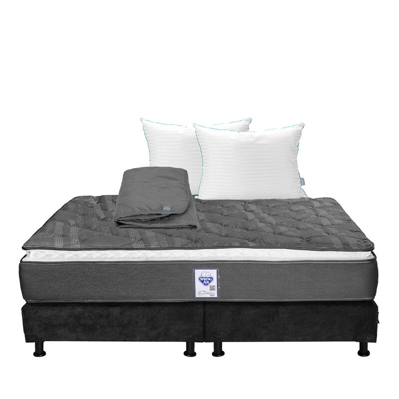 Colch&oacute;n King Size Aries + Box + Almohada Royal ... image number null