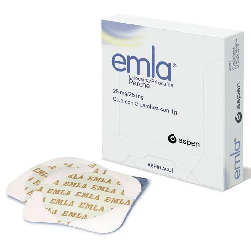 Emla 25mg/25mg caja 2 parches 1g image number null