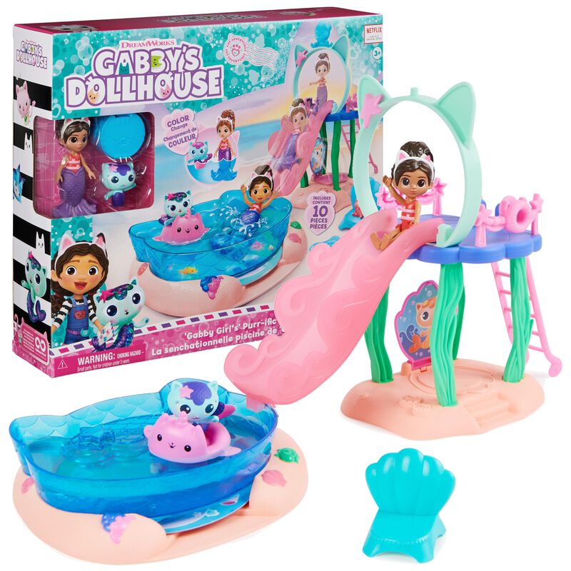 Playset Gabby's Dollhouse Pur-rific Pool Con Ga... image number null