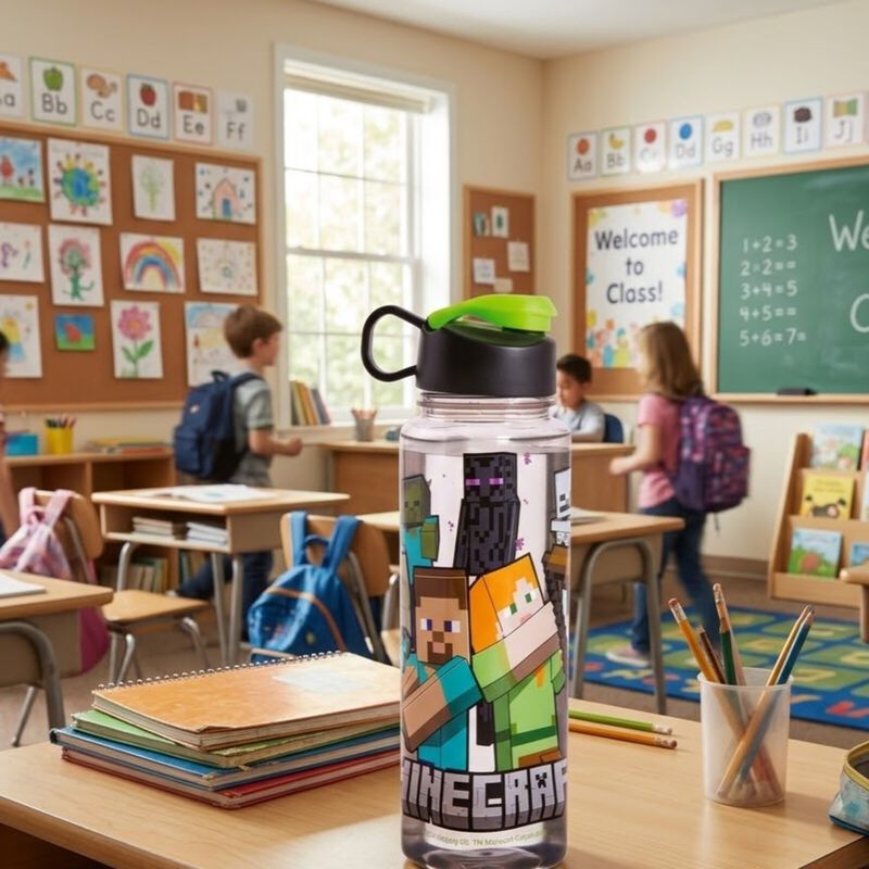 Botella Infantil Port&aacute;til Resistente Minecraft ... image number null