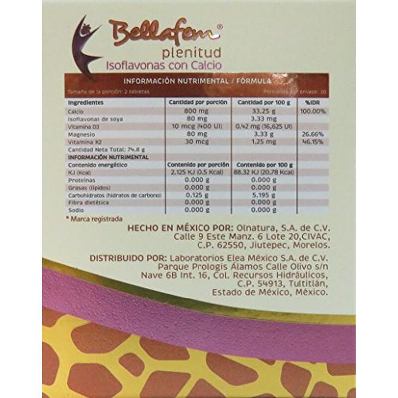 Bellafem Tabletas, Plenitud, Suplemento Aliment... image number null