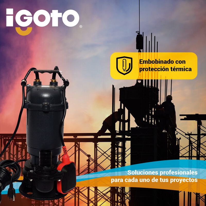 Igoto Wqd10 Bomba Sumergible Agua Turbia 3/4 Hp... image number null