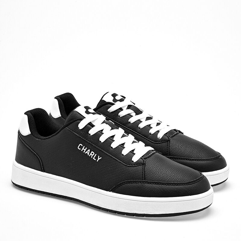 Charly tenis  para hombre negro blanco cod 1397... image number null