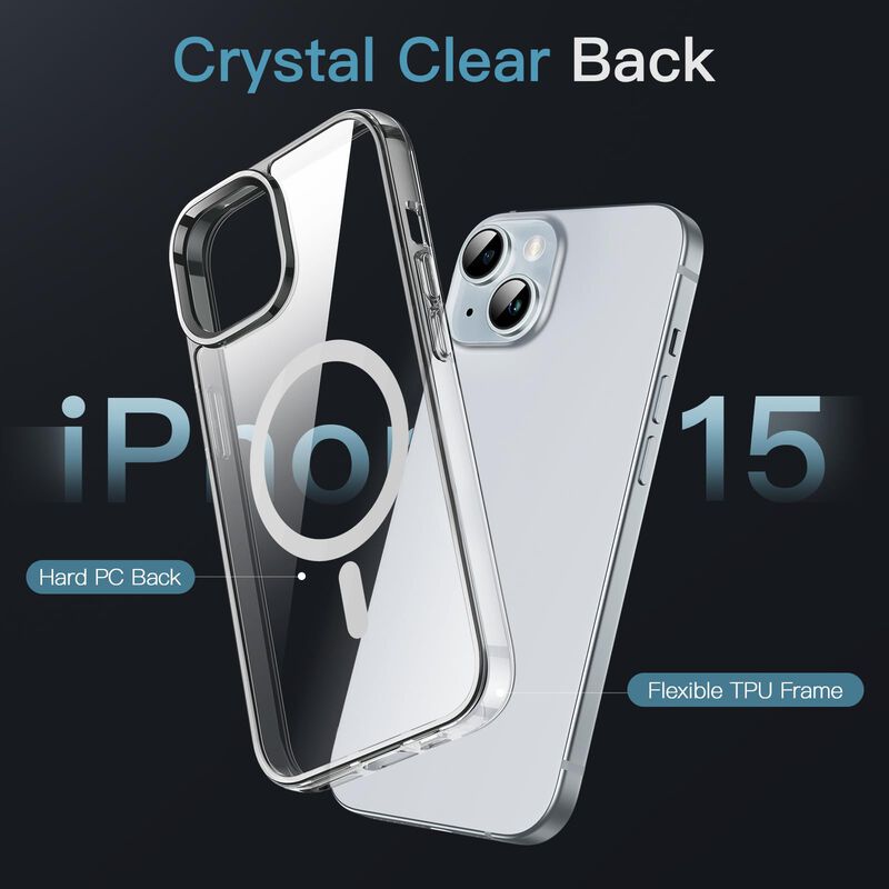 Funda JETech para iPhone 15 Transparente y Magn... image number null