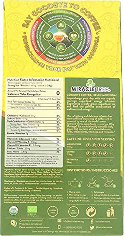 T&eacute; Miracle Tree Moringa Con Jengibre Y Lim&oacute;n 10... image number null