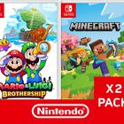 Bundle Videojuegos Mario & Luigi Brothership + Minecraft.-NSW