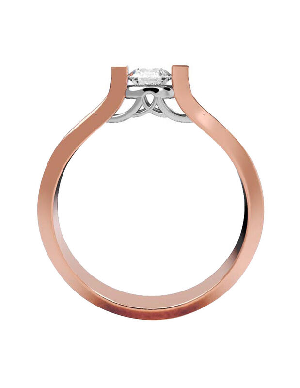 Anillo de Compromiso de 14K con Diamante de Lab... image number null