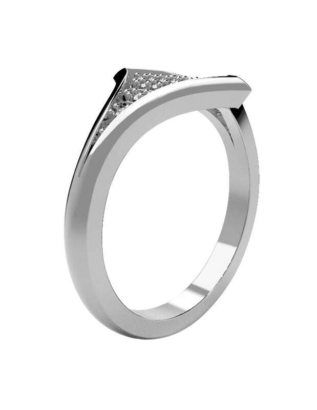 Anillo de Compromiso en Oro de 14K con Circonia... image number null