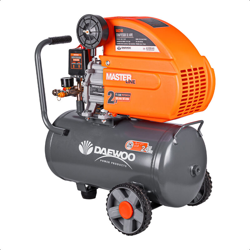 Daewoo Compresor de Aire 24 Litros 2 HP 8 Bar/1... image number null