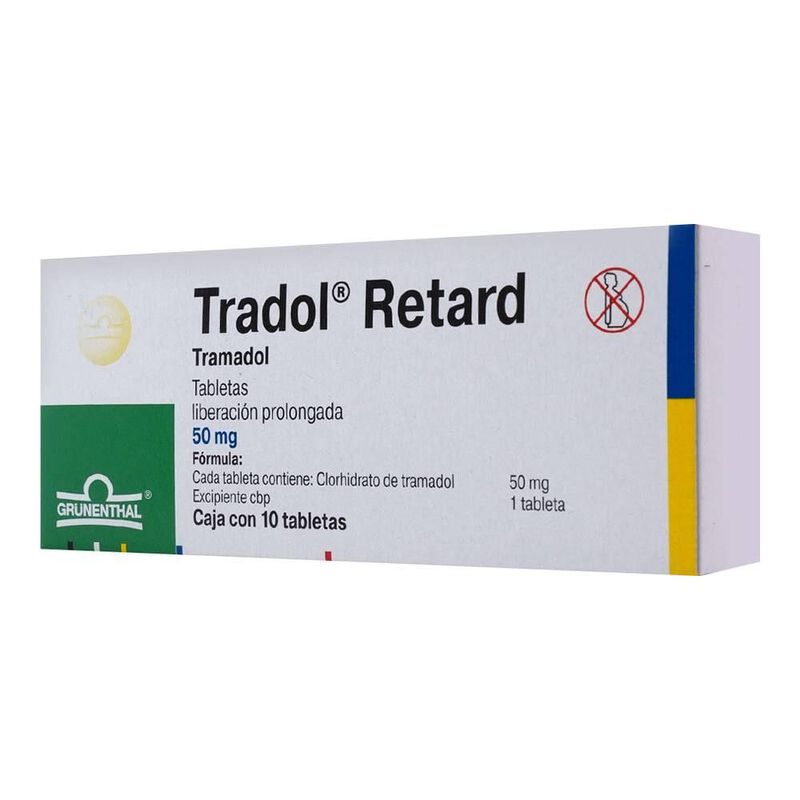 Tradol Retard 500mg 10 tabletas 50mg caja con 1... image number null