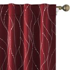 Cortinas Opacas Homeideas, Color Burdeos, 132 X 213 Cm, 2 Paneles