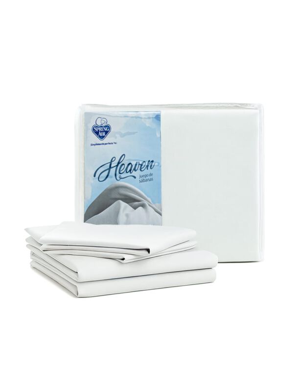 Set de S&aacute;banas Heaven Color Blanco - Liso, Ultr... image number null