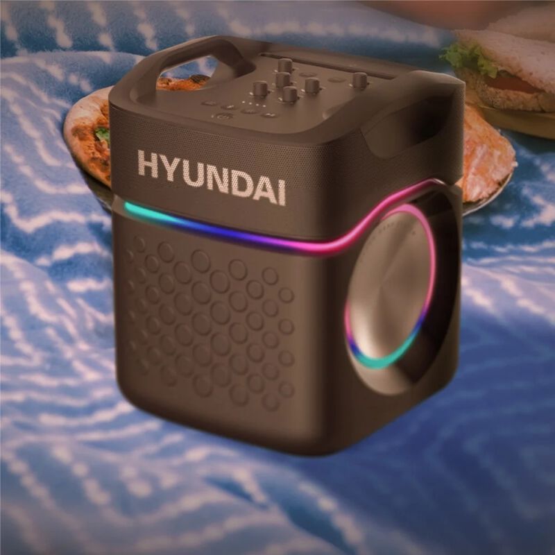 Bocina Port&aacute;til Hyundai Hyspbt12 Ipx4 120w Led/... image number null