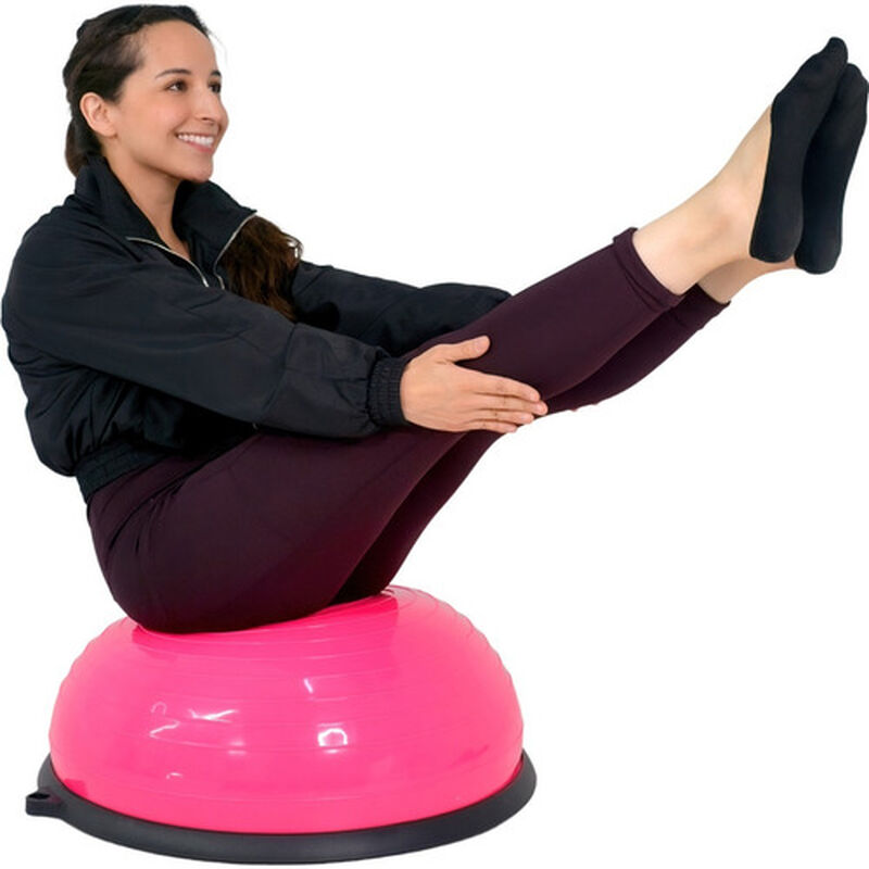 Pelota Rosa Tipo Bosu Entrenamiento Yoga Gym + ... image number null