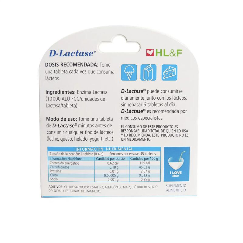 D-lactase 0.4 G 45 Tableta(s) image number null