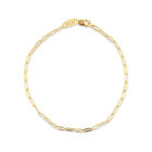 Pulsera Oro Amarillo 14k Paperclip 18 cm | Bizzarro