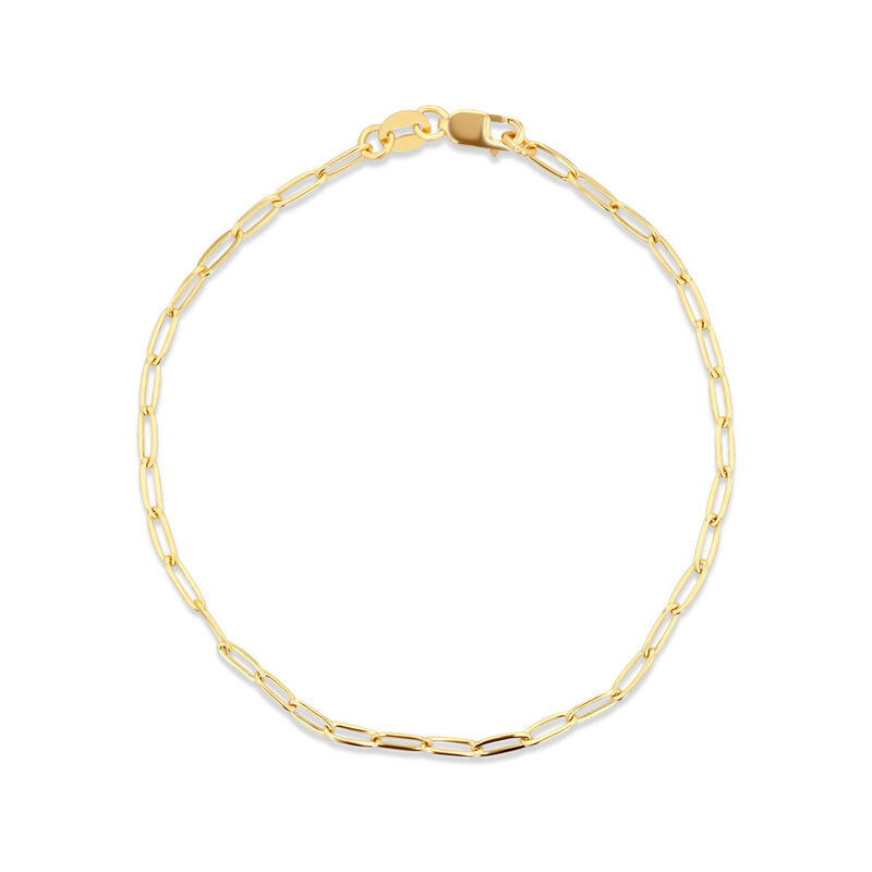 Pulsera Oro Amarillo 14k Paperclip 18 cm | Bizz... image number null