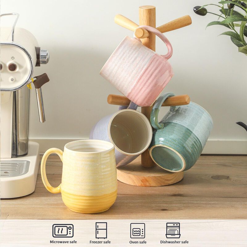 Juego De 6 Tazas De Caf&eacute; Coloridas Hasense 425 ... image number null