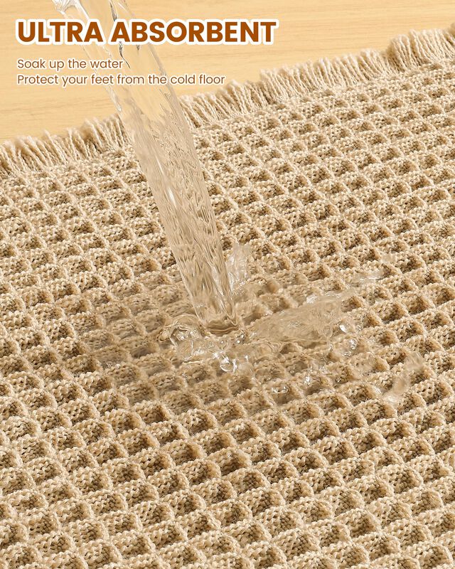 Tapete Smiry Waffle Para Ba&ntilde;o 61x41 cm Marr&oacute;n S... image number null