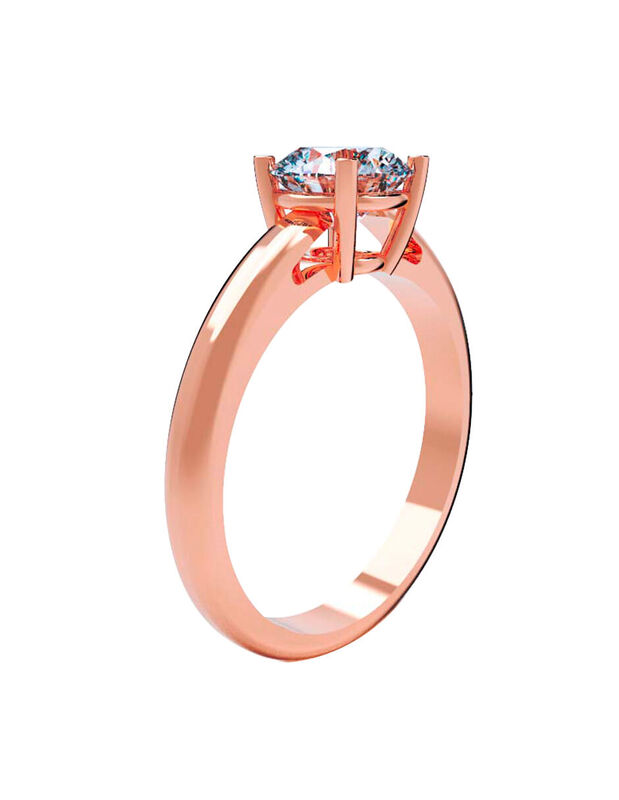 Anillo de Compromiso en Oro Rosa 10K con Circon... image number null