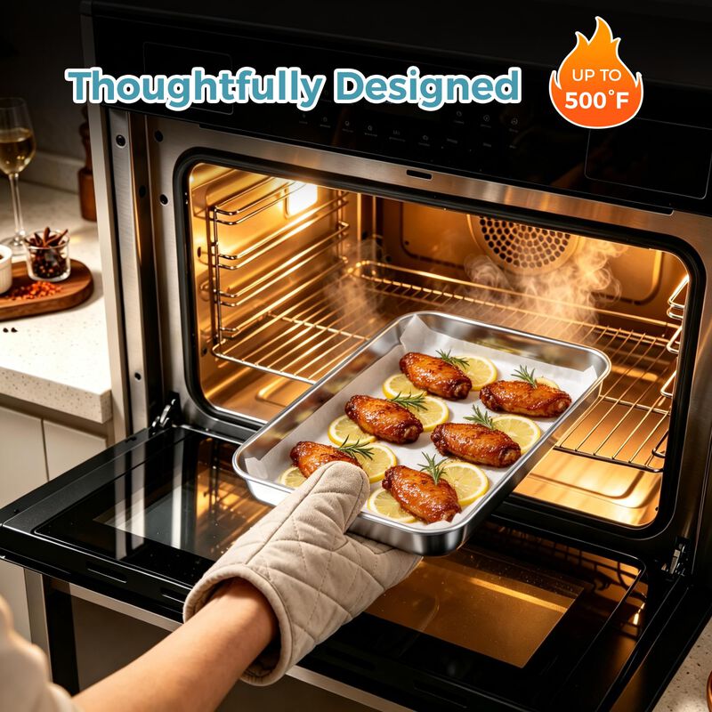 Bandeja Para Hornear E-far Pack de 4, 24 x 19 c... image number null