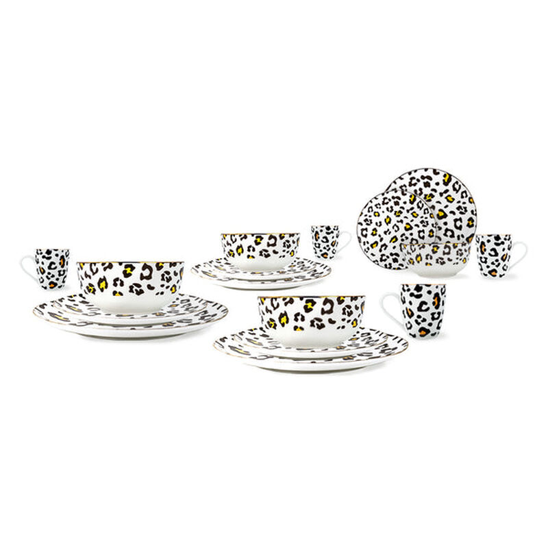 Vajilla Animal Print Ideen 16 Piezas para 4 Per... image number null