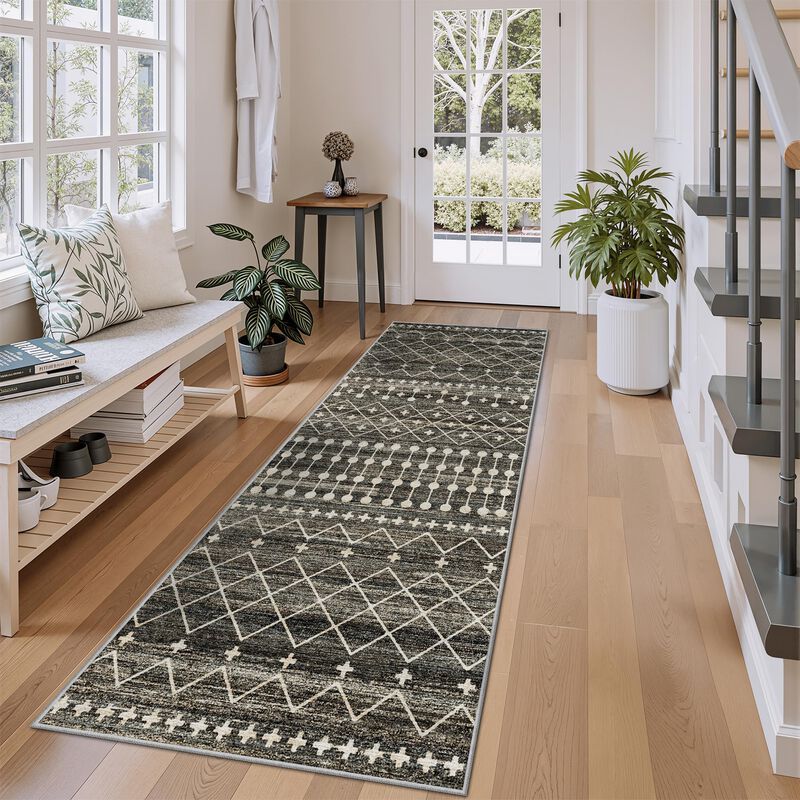 Alfombra Corredora Lavable Miukiki 2x6 m Negra ... image number null