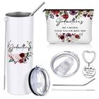 Set De Vaso De 20 oz Sieral Con Flores Rojas