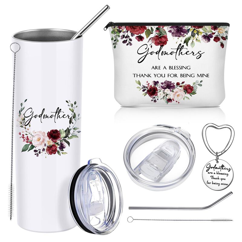 Set De Vaso De 20 oz Sieral Con Flores Rojas image number null